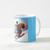 Eichhörnchen Skiing Kaffeetasse (VorderseiteRechts)