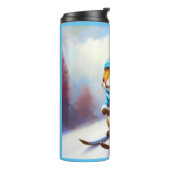 Eichhörnchen Skiing Thermosbecher (Nach links gedreht)