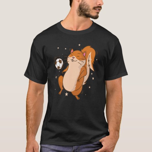 Eichhörnchen spielen Fußball-Tree-Rodent T-Shirt (Vorderseite)