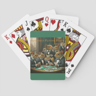 Eichhörnchen spielen Pokerkarten mit hohen Stakes