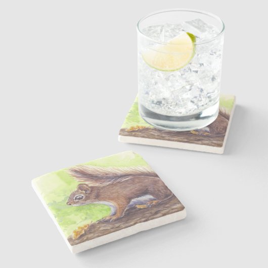 Eichhörnchen Steinuntersetzer (Seitenansicht)