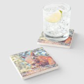 Eichhörnchen Steinuntersetzer (Seitenansicht)