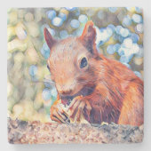 Eichhörnchen Steinuntersetzer (Vorderseite)