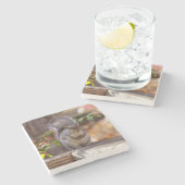 Eichhörnchen Steinuntersetzer (Seitenansicht)