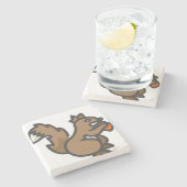 Eichhörnchen Steinuntersetzer (Seitenansicht)