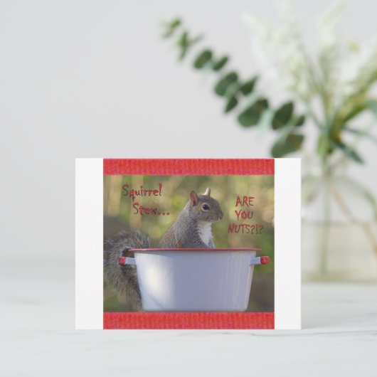 Eichhörnchen Stew ... SIND SIE NUTS?!? Postkarte (Stehend Vorderseite)