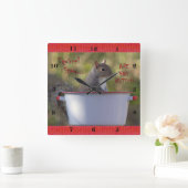 Eichhörnchen Stew ... SIND SIE NUTS? Quadratische Wanduhr (Zuhause)