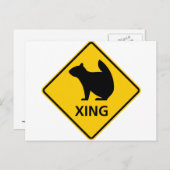 Eichhörnchen - Straßenschild Postkarte (Vorne/Hinten)