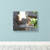 Eichhörnchen Stretched Canvas Print Leinwanddruck (Insitu (Holzboden))