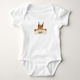 Eichhörnchen SUP? Benutzerdefinierter Text Ausschn Baby Strampler