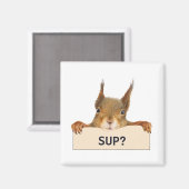 Eichhörnchen SUP? Eigener Text Magnet (Vorderseite/Rückseite)