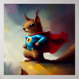 Eichhörnchen Superhero Poster