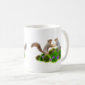 Eichhörnchen tanzen in der Gras-Tasse Kaffeetasse (VorderseiteRechts)