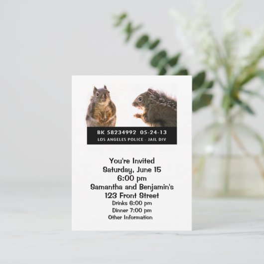 Eichhörnchen-Tasse Einladung (Stehend Vorderseite)