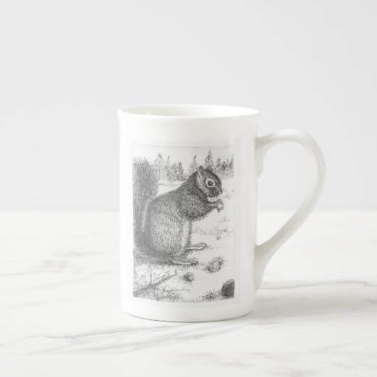 Eichhörnchen-Tasse für Lefty oder Righty Porzellantasse (Rechts)