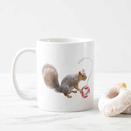 Eichhörnchen-Tasse Kaffeetasse (Mit Donut)