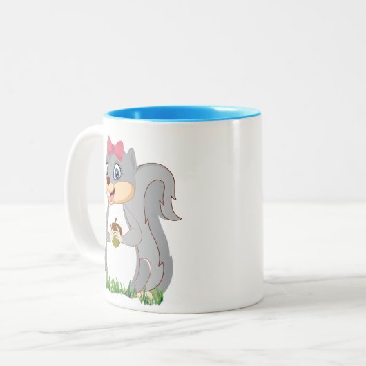 Eichhörnchen-Tasse Zweifarbige Tasse (Vorderseite Links)