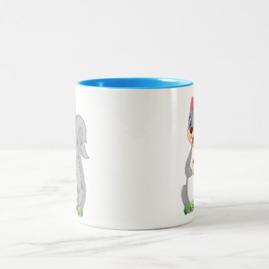 Eichhörnchen-Tasse Zweifarbige Tasse (Mittel)