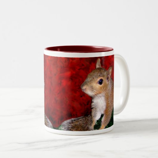 Eichhörnchen-Tasse Zweifarbige Tasse (VorderseiteRechts)