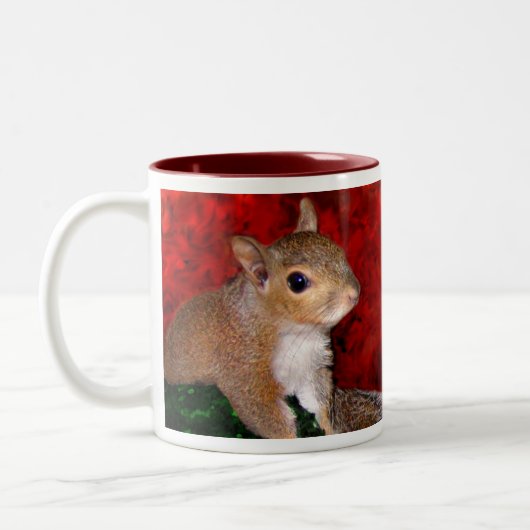 Eichhörnchen-Tasse Zweifarbige Tasse (Links)