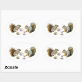 Eichhörnchen Tea Party Sticker (Blatt)