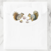 Eichhörnchen Tea Party Sticker (Tasche)
