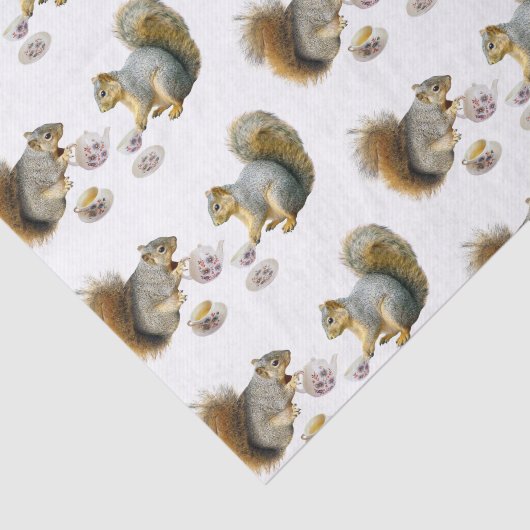 Eichhörnchen Tea Party Tissue Paper Seidenpapier (Ausschnitt)