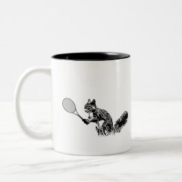 Eichhörnchen-Tennis Zweifarbige Tasse