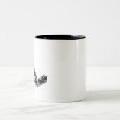 Eichhörnchen-Tennis Zweifarbige Tasse (Mittel)