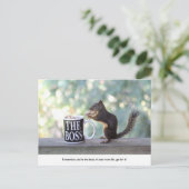 Eichhörnchen "The Boss" Postkarte (Stehend Vorderseite)