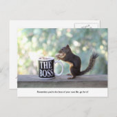 Eichhörnchen "The Boss" Postkarte (Vorne/Hinten)
