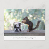 Eichhörnchen "The Boss" Postkarte (Vorderseite)