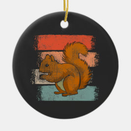 Eichhörnchen Tier Retro Keramik Ornament