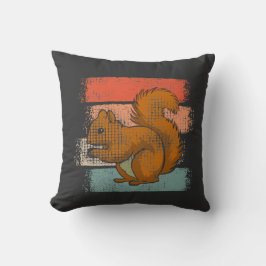 Eichhörnchen Tier Retro Kissen