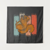 Eichhörnchen Tier Retro Wandteppich (Vorderseite (Horizontal))