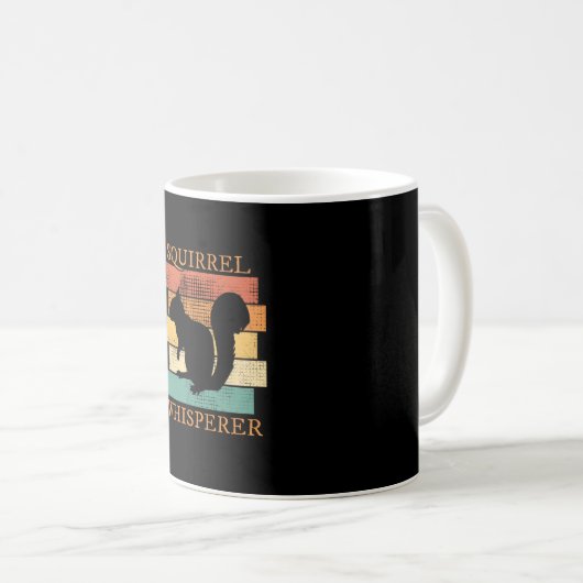 Eichhörnchen Tierwald Retro Kaffeetasse (VorderseiteRechts)
