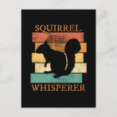 Eichhörnchen Tierwald Retro Postkarte (Vorderseite)