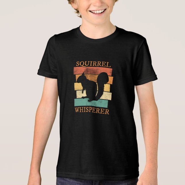 Eichhörnchen Tierwald Retro Tri-Blend Shirt (Vorderseite)
