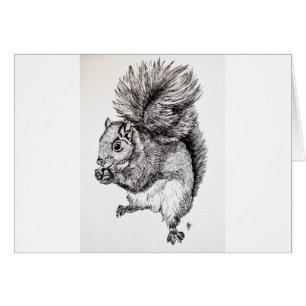 Eichhörnchen-Tinten-Illustration