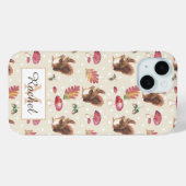 Eichhörnchen & Toadstools Herbstmuster Personalisi Case-Mate iPhone Hülle (Rückseite (Horizontal))