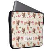Eichhörnchen & Toadstools Herbstmuster Personalisi Laptopschutzhülle (Vorne Rechts)