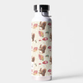 Eichhörnchen & Toadstools Herbstmuster Personalisi Trinkflasche (Links)