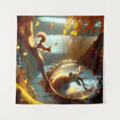 Eichhörnchen Träumen von einem Regal Stag Wandteppich (Vorderseite (Horizontal))