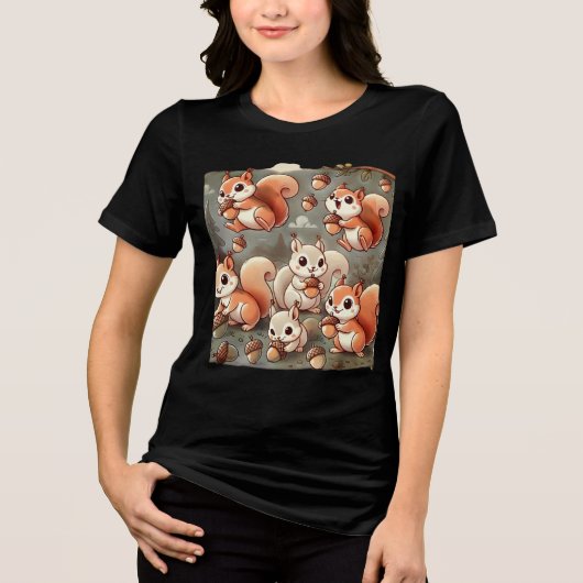 Eichhörnchen Tri-Blend Shirt (Vorderseite)