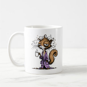 Eichhörnchen trinken Kaffee Tasse