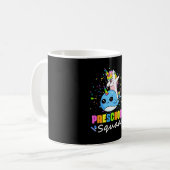 Eichhörnchen-Trupp Einhorn Narwal Team Vorschule Kaffeetasse (Vorderseite Links)