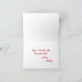 Eichhörnchen über deinen Valentinstag Feiertagskarte (Innenseite)