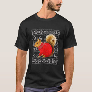 Eichhörnchen Ugly Sweater Christmas Funny Squirrel T-Shirt