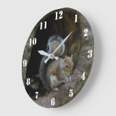 Eichhörnchen-Uhr Große Wanduhr (Winkel)