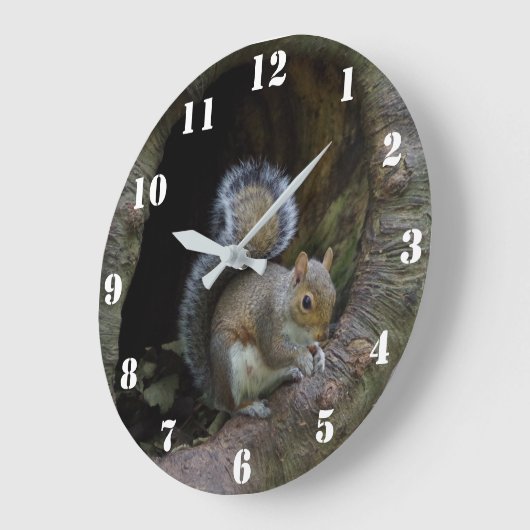 Eichhörnchen-Uhr Große Wanduhr (Winkel)